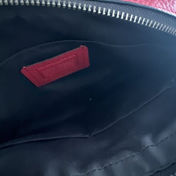 NEW Coach‎ Men's Crossbody Messenger Bag Rare F24876 Pebble Red Leather - Picture 3 of 7